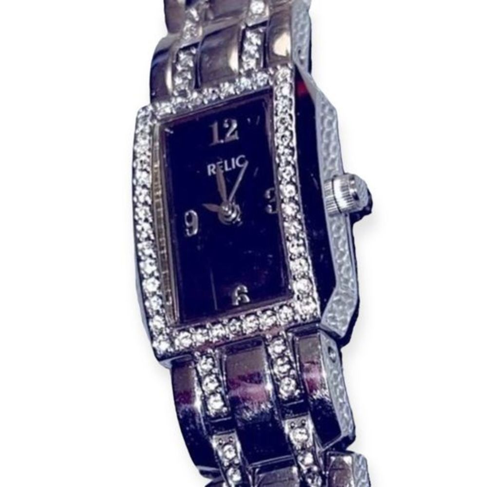 Relic Women’s Watch Square‎ with Faux Diamonds